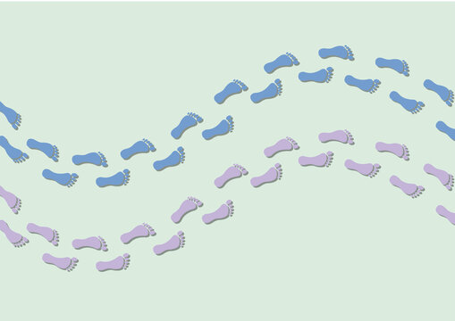 Footprints, illustration