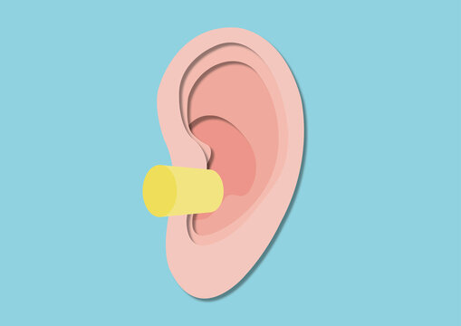 Hearing protection, conceptual illustration