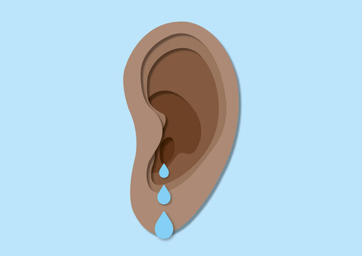 Swimmer's ear, conceptual illustration
