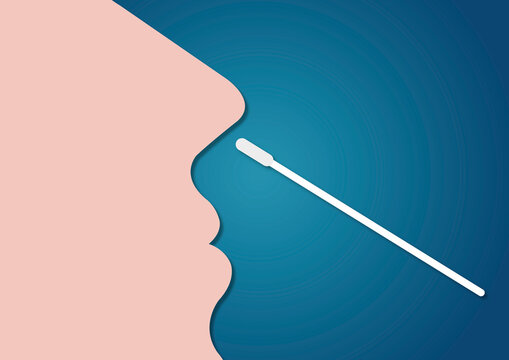 Nasal swab, illustration