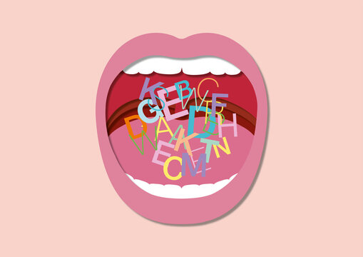 Speech development, conceptual illustration