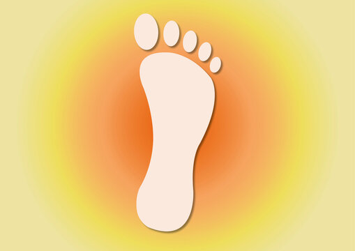 Foot pain, conceptual illustration