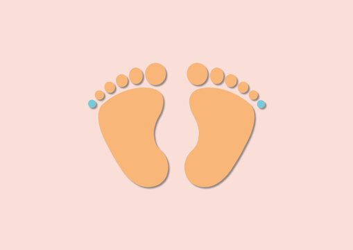 Polydactyl feet, conceptual illustration