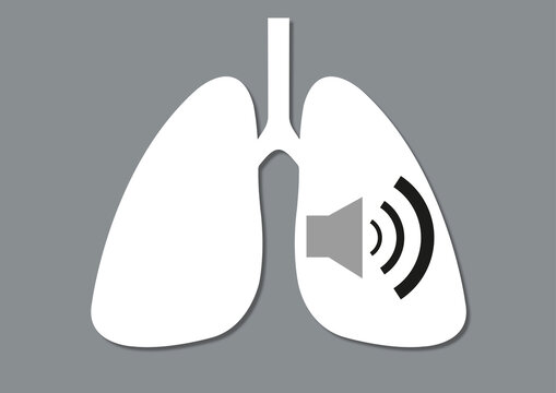 Lung sounds, conceptual illustration