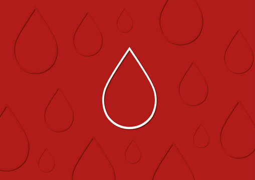 Drop of blood, conceptual illustration