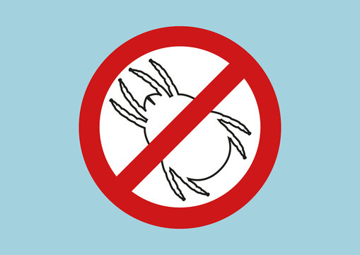 Dust mite warning, conceptual illustration