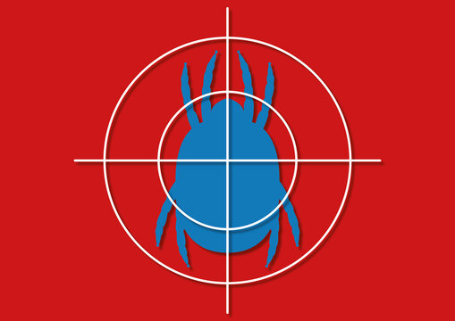 Dust mite elimination, conceptual illustration