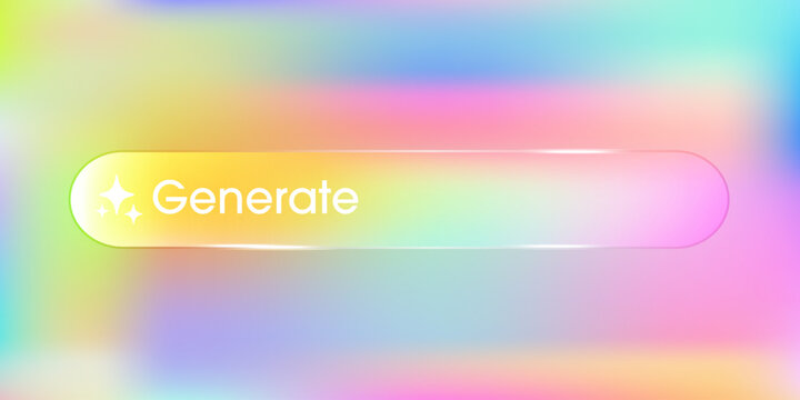 3D frosted interface components with blur effects, featuring circles, rectangles, and rounded badges for modern digital applications and websites. Vector illustration.