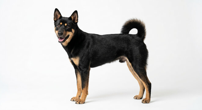 Korean dogs, Black and Tan Jindo.