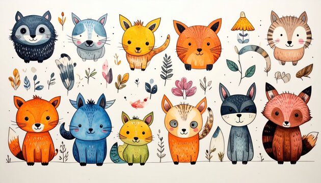 Cute animal art