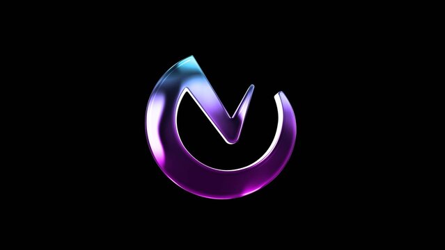 Futuristic 3D Glass Neon Logo Reveal