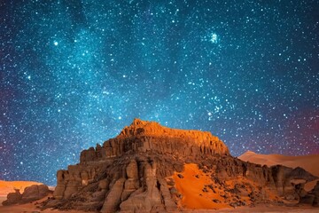 Obraz premium night view of the milky way in the night sky