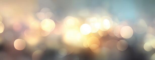 Obraz premium The bokeh light background with warm glowing circles and soft defocused highlights