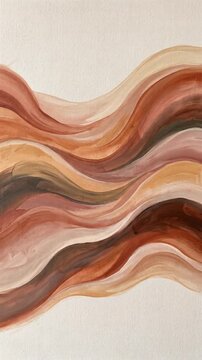 Terracotta Earth Tone Wave Loop
