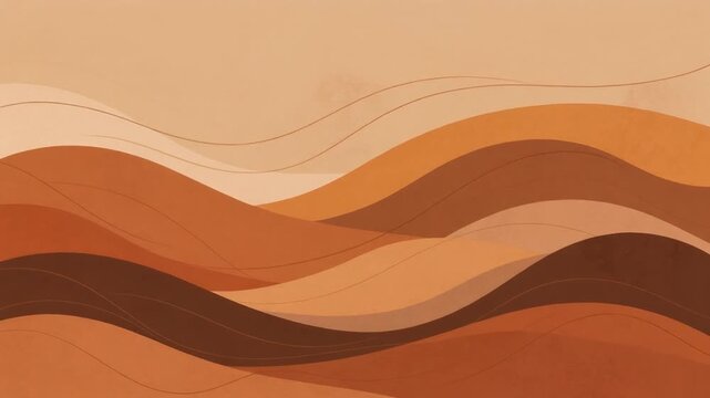 Terracotta Earth Tone Wave Loop