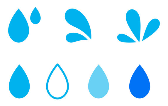 水滴・水のアイコンイラストセット