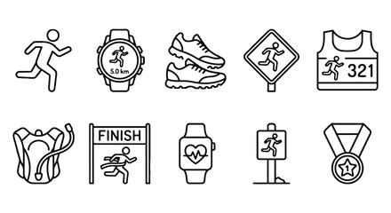 Fototapeta premium Run icons 