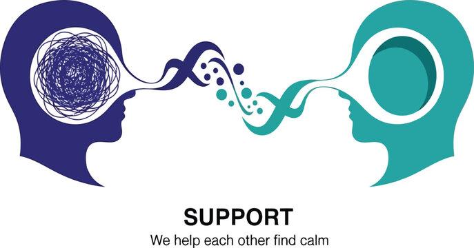 Mental health support, calmness concept, mindfulness vector, emotional wellness illustration