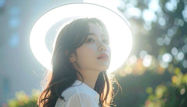 Woman sunlight