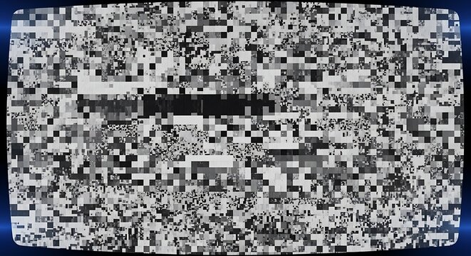 Abstract television static noise background on an old CRT monitor screen.