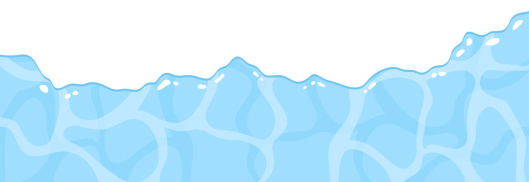 Summer beach waves border