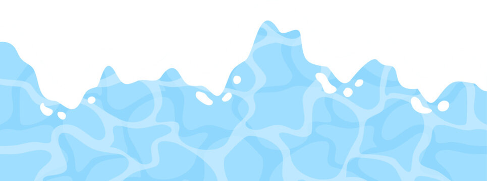 Summer beach waves border