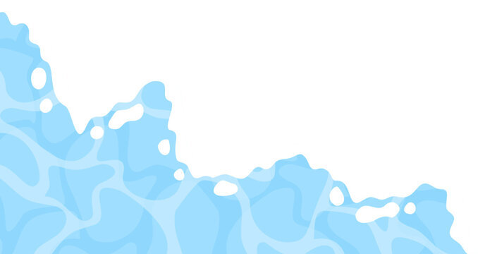 Summer beach waves border