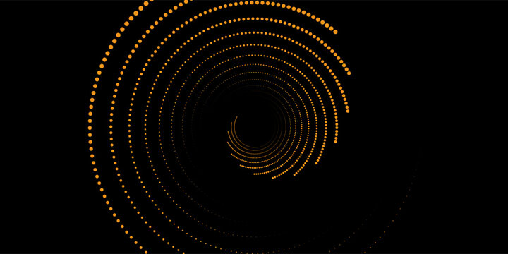 Collection of dotted circle wave vector icons. Ripple circle graphic design elements