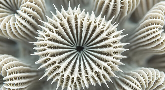 Macro Coral Texture Background, Abstract Natural Marine Pattern for Sustainable Design, Science Research, and Creative Projects