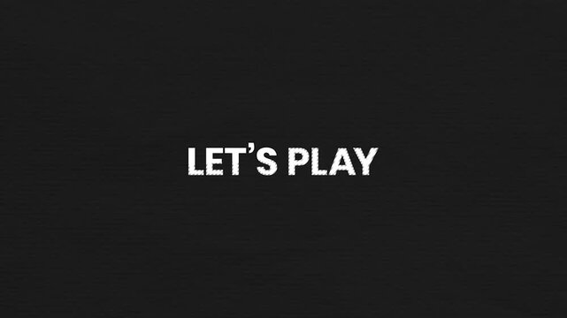 Let&rsquo;s Play Vintage Text Animation 4K Interactive Gaming Background for User Engagement and Casual Gameplay Promotion