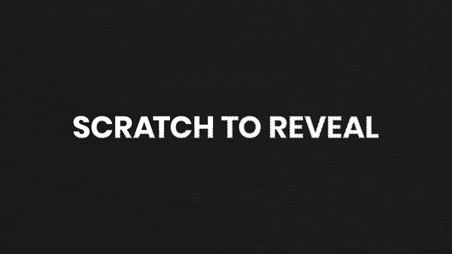 Scratch To Reveal Vintage Text Animation 4K Interactive Reward Background for Hidden Prize Campaigns and Gamified Promotions