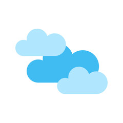 Fototapeta premium Overcast cloudy sky no sun weather forecast flat icon 