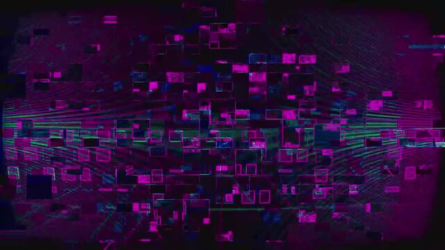 Lo-Fi Glitch Background Loop Psychedelic Retro Animation