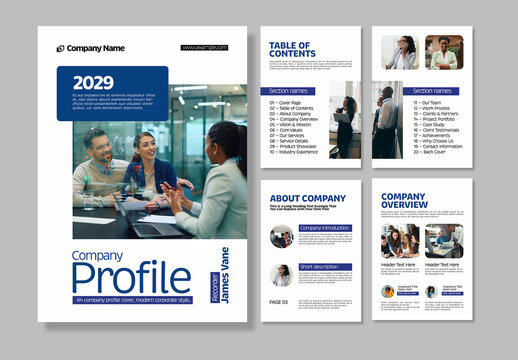 Professional Corporate Profile Brochure Layout