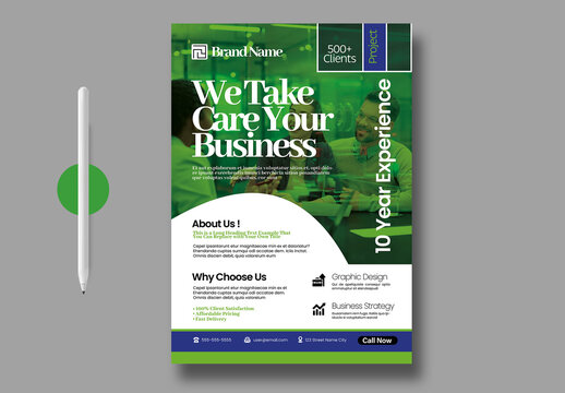 We Take Care of Your Business Flyer Design