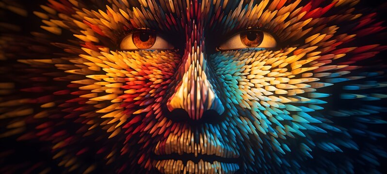 thief shaped matchstick carving,generative AI