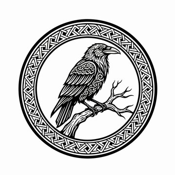 A WILD CIRCLE crow LOGO THAT REFLECTS POWER, BEAUTY AND HIGH PERFORMANCE FOR ESPORTS
