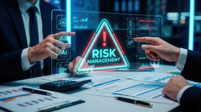 AI agents perform futuristic risk management by analyzing data and detecting anomalies.