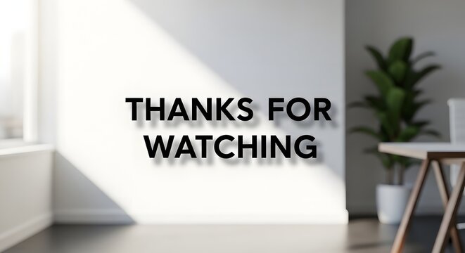 Thanks For Watching Text Minimal Video Outro Background