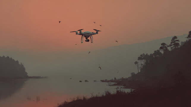 hybrid drone bee actively pollinating greenhouse plants amidst ecological crisis