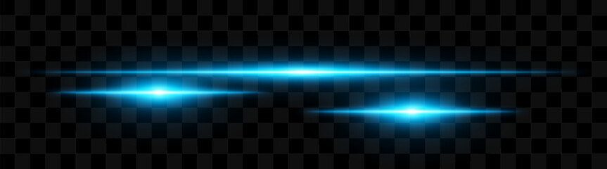 Abstract light streak. Horizontal glow bands with soft blur edges, layered lines forming elongated flare across center, smooth gradient intensity with diffused edges on transparent background © Anastasia