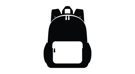 A striking black backpack design is prominently displayed as a clean silhouette © Kuntol02