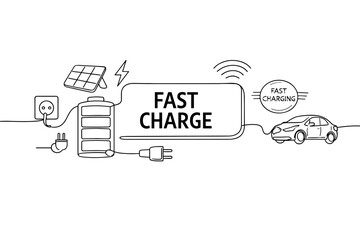 Fototapeta premium Electric Vehicle Charging Concept
