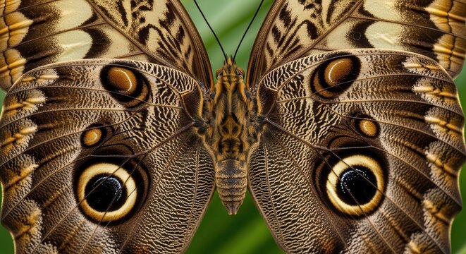 Detailed Close-up of a Beautiful Butterfly with Unique Wing Patterns.