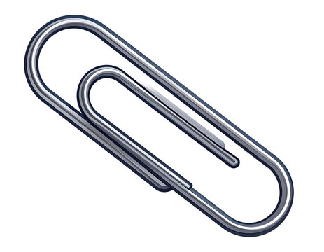 Metal paperclip office supply item on Transparent Background PNG