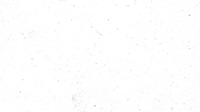 Vintage film grain texture loop suitable.Animated white grunge background with black scratches, dust, and grit