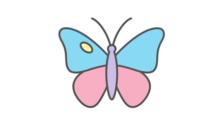Colorful butterfly icon isolated on white background © Mangnu
