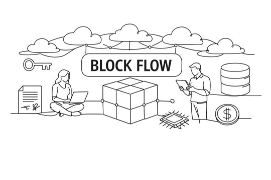 Blockchain Technology Concept Art