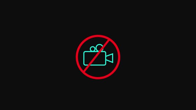 No Recording Allowed Sign Prohibition Symbol no filming no prohibition sign forbidden symbol do not record.