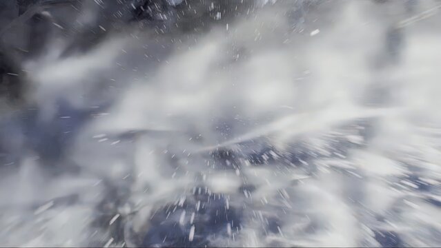 Realistic snowfall animation with soft drifting snowflakes in various sizes and depths, designed as a seamless loop. Perfect winter overlay element for holiday, Christmas, and seasonal visual projects